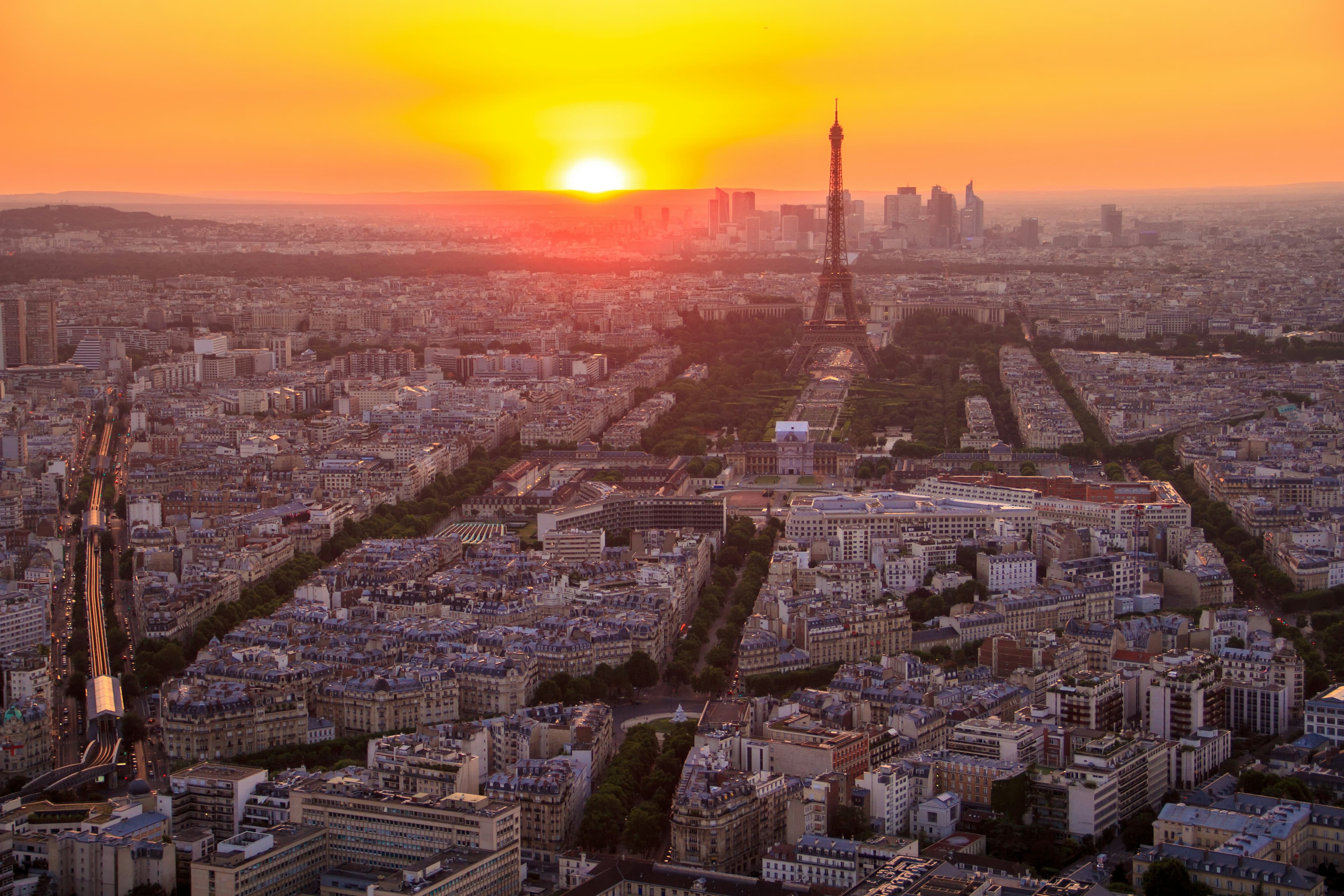 Eiffel Tower aerial view